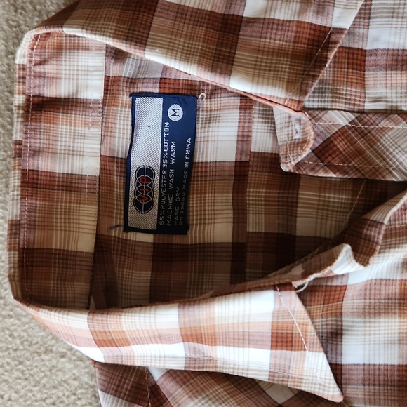 Men's Western Style Shirt, M, - Picture 2 of 3